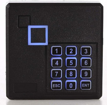 Magnetic Lock Exit Motion Sensor 2 Doors TCP/IP Access Control System Keypad Reader Control Board 110V Power Supply Box USB Enroll Reader RFID Card/Key Fob(Phone APP Remote Open Door)