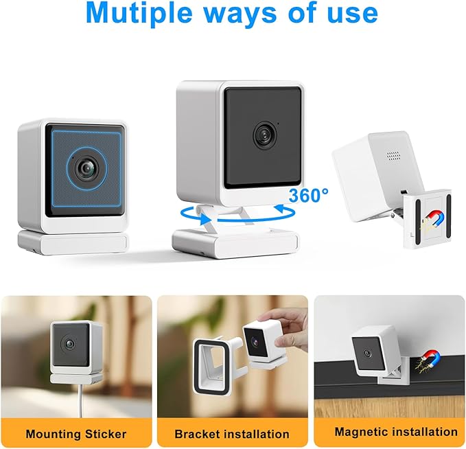 3MP 2K Window Security Camera,2.4G&5G WiFi Indoor Camera for Home with Color Night Vision,24/7 Recording,Motion Detection,Support SD Card and US Cloud Storage,Easy Install & Setup