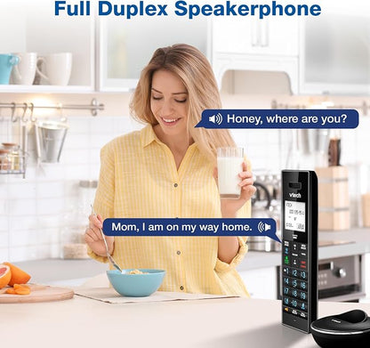 VTech LS6331-2 Expandable Cordless Phone 2 Handsets with DECT 6.0 Desk/Wall Mountable Transmitter, Bluetooth Connect-to-Cell, Full Duplex Handset Speakerphone, Landline Phone with Smart Call Blocker