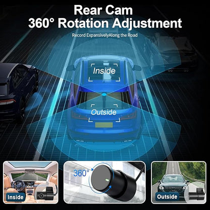 Mangoal Front 4K & Rear 1080p Dash Cam Custom fit for Mazda CX-50 2023 2024(Model A), UHD 2160P Video, Free App & WiFi, 128GB Card