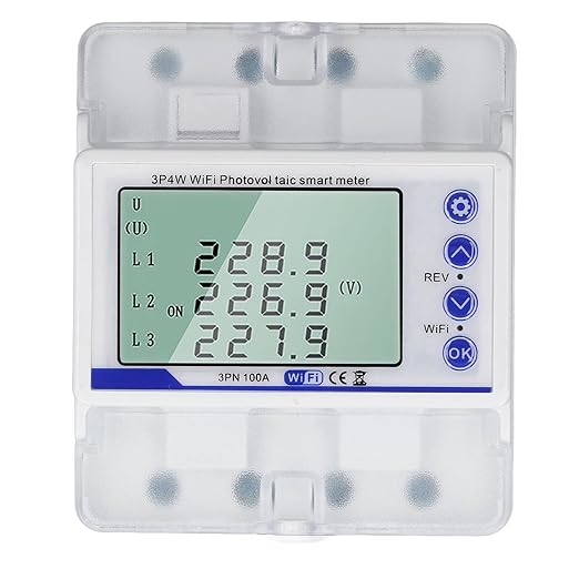 WiFi Circuit Breaker 3-Phase Rgy Meter or with LCD Display - 60-300V 00A Rectional Switch