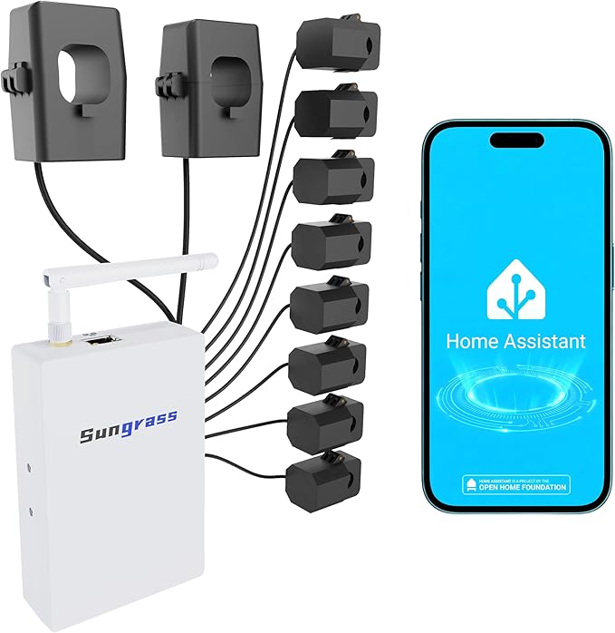 Home Energy Monitor for Home Assistant-Real Time Electricity Usage Monitor,Power Usage Meter, Historical Energy Tracking, Automation Module,Solar Self-Consumption Trace,Energy Usage Monitor