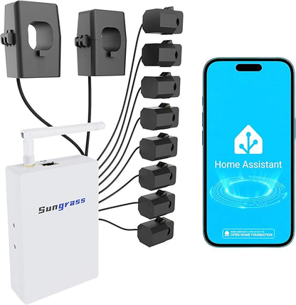 Home Energy Monitor for Home Assistant-Real Time Electricity Usage Monitor,Power Usage Meter, Historical Energy Tracking, Automation Module,Solar Self-Consumption Trace,Energy Usage Monitor