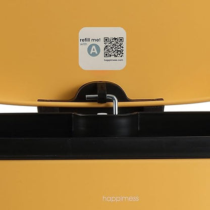 happimess Curtis 8 Gal Step Trash Can Soft Close 25", Daffodil Yellow