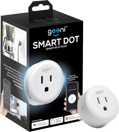 Geeni Dot Plug, 2.4 GHz Wi-Fi, Fire-Resistant, Schedule & Timer, 1-Pack | Compatible with Alexa and Google Home, schedule and automate power