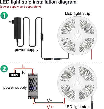 32.8FT COB LED Strip Light 24V4000K RA90+ Flexible High Bright Dimmable LED Tape, 8mm Width Strip Light with 3840 LEDs for Home Indoor Lighting Decor (Without Power Supply or Adapter)