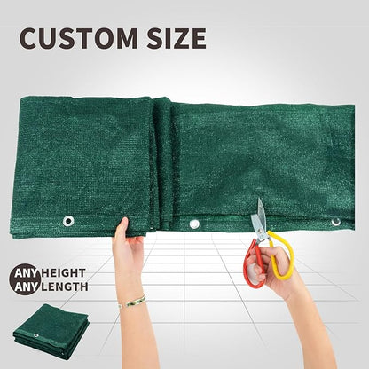 LOVE STORY Custom Size 3'x2' Dark Green Balcony Privacy Screen,UV Block Privacy Fence Screen,90% Shield for Outdoor Pool Garden Apartment Railing