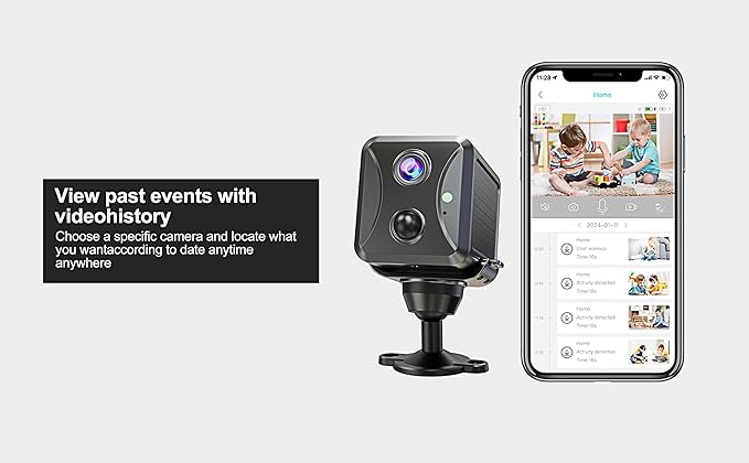 4G LTE Hidden Spy Camera, Cellular Security Cameras Wireless Indoor with 4G SIM Card (No WiFi) with Motion Detection, Night Vision, 2-Way Talk & Siren, Phone App Remote Control