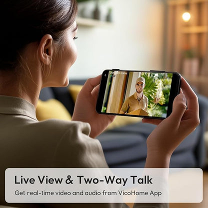 2K HD Battery Doorbell Camera Wireless with Ring Chime, Smart Video Doorbell with Two-Way Talk, Secure Cloud Storage, AI Detection and Instant Alerts, Night Vision, Compatible with Alexa