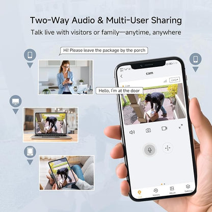 Arenti 340° Pan Wireless Security Camera Outdoor Magnetic, 3MP Battery Powered Wireless Camera for Home Security, Full-Color Night Vision, PIR AI Detection, 2-Way Audio, 2.4G WiFi Works with Alexa