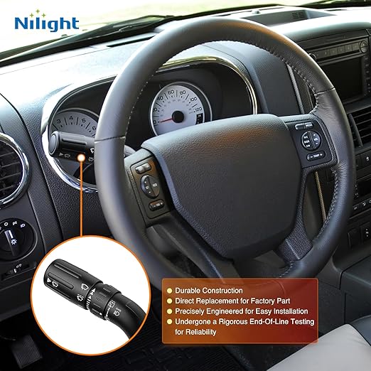 Nilight Turn Signal Switch Compatible with 2006 2007 2008 2009 2010 Ford Explorer 2006-2010 Mercury Mountaineer Windshield Wiper Multifunction Combination Lever Switches