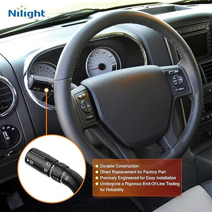 Nilight Turn Signal Switch Compatible with 2006 2007 2008 2009 2010 Ford Explorer 2006-2010 Mercury Mountaineer Windshield Wiper Multifunction Combination Lever Switches