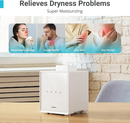 Livatro 3L Stainless Steel Humidifiers for bedroom with Warm Mist Steam