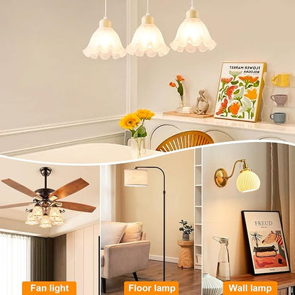MorningLight 4 Pack A15 Light Bulbs 60 Watt Equivalent, Soft White 3000K LED Light Bulb, Non-Dimmable, 600 Lumens, E26 Base, A15 6.5W LED Light Bulbs 60 Watt for Ceiling Fan, Enclosed Fixture