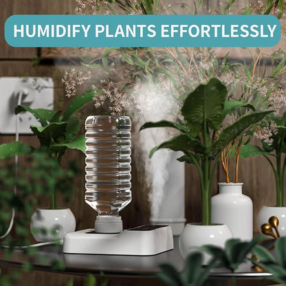 Travel Humidifier, Portable Small Humidifier for Plants, Bedroom, Office, Hotel or Car, Battery Operated Mini Cool Mist Humidifiers, Quiet 23dB, Auto-off, Night Light & BPA-Free, White