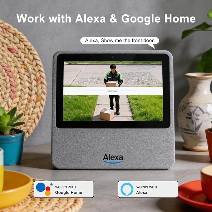 Doorbell Camera Wireless ,2K HD Dual Cameras &Head-to-Toe View ,Battery Powered/Wired Video door bell with Chime,No Subscription,Delivery Guard,Motion Detection,Works with Alexa&Google(Only 2.4G WIFI)