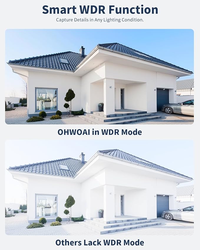 《122°Wide Angle & 80FT Night Vision》Outdoor Wired Security Camera System,CCTV Cameras Outside, Home Video Surveillance DVR Kits