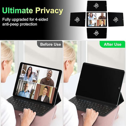 360°Magnetic Privacy Screen for iPad 9th/8th/7th Generation (10.2Inch,2019/2020/2021), Removable Anti Blue Light Glare Spy Private Filter, High Sensitive Bubble-Free Screen Protector