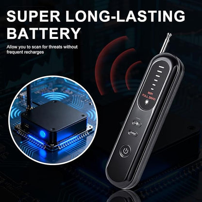 Hidden Camera Detector Hidden Bug and Camera Detector GPS Detector, Hidden Device Detector for Travel,Hotels,Home,Office,6 Levels Sensitivity
