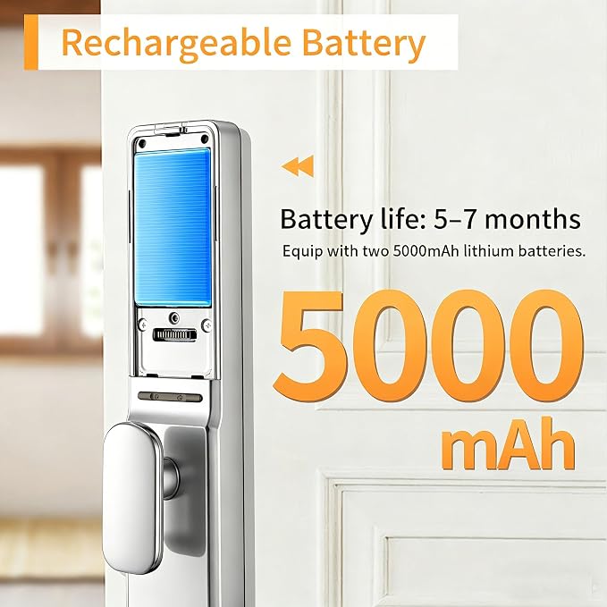 EIYSIE WiFi Deadbolt Lock with Camera & Video Doorbell, 8-in-1 Keyless Lock