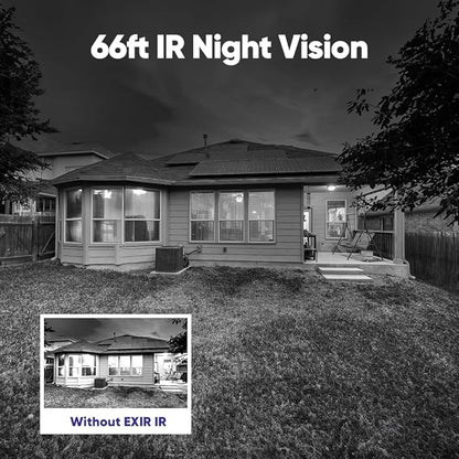 SANNCE 1080p Wired Home Security Camera with EXIR Night Vision, IP66 Waterproof for Outdoor Indoor Video Surveillance 4Pcs