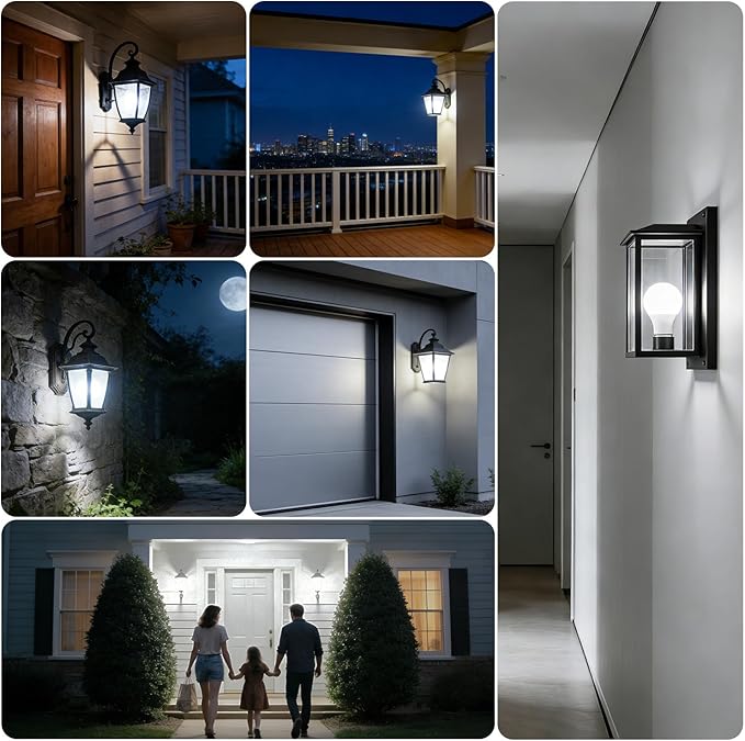 DAYBETTER 4 Pack A19 Dusk to Dawn Light Bulbs Outdoor, Auto On/Off Photocell Sensor LED Light Bulb for Porch & Security Lighting, 60W Equivalent, Energy Efficient 9W, Daylight 5000K, E26 Base