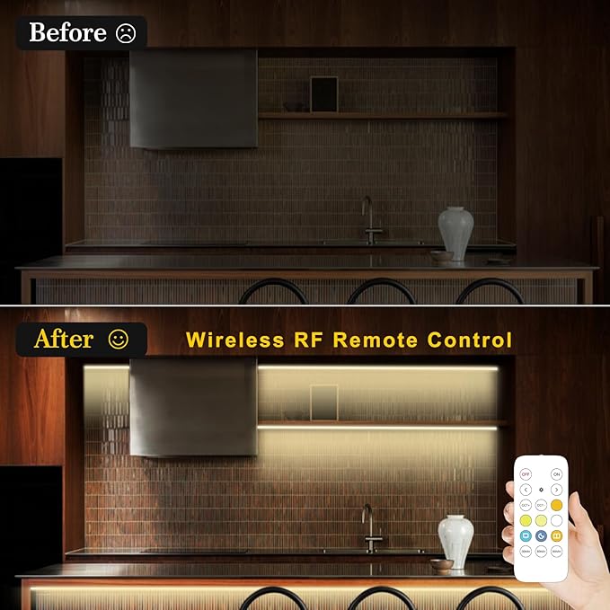 Pandery COB LED Strip Light,CCT Dimmable Strips Light,2700K-6500K,9.84ft/3m,8mm Wide,CRI90+ 24V LED Strips Kit with Bluetooth APP Control/Music Mode,for Bedroom,Kitchen,DIY Lighting