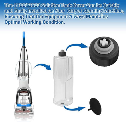 440012803 Solution Cean Water Tank Cap Compatible with Hoover PowerDash pet SmartWash and FloorMate Jet Fits for Hoover Replacing Carpet Cleaner Parts FH50700 FH50702 FH50703I FH50710 (1pack)