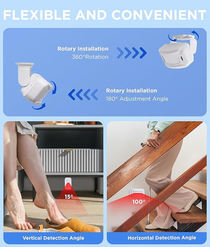 Newly Upgraded 2026 Bed Alarm for Elderly Dementia Patients - Wireless Fall Detection & Motion Sensor Alert System for Seniors, Dementia & Alzheimer Patients (2 Sensor + 1 Receiver)