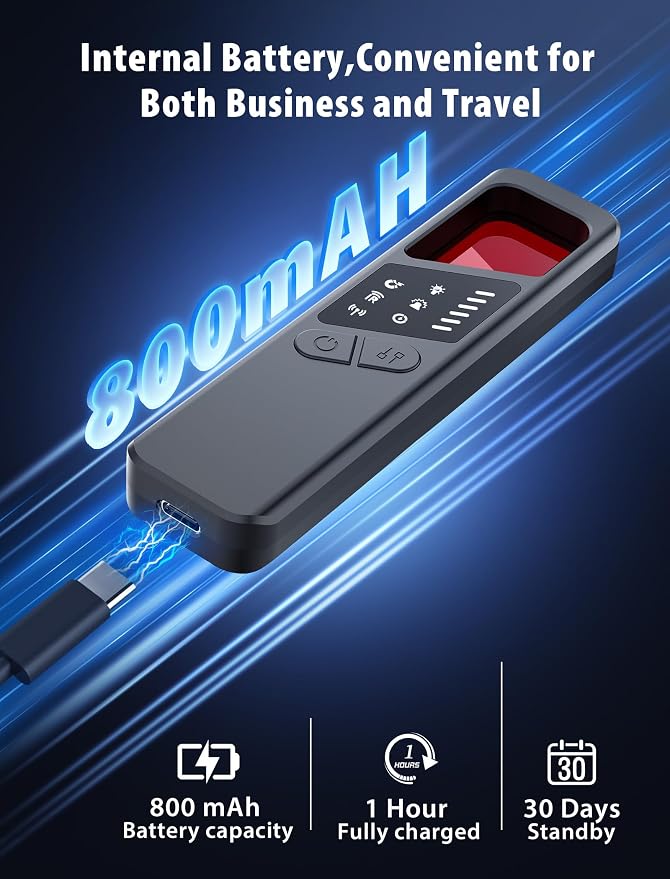 7-in-1 Hidden Camera Detectors,Bug Detector, Hero Privacy Pen, rf Detector,GPS Tracker Detector,Anti spy Detector,Listening Device Detector in Travel,Car,Office,Hotel to Protect Privacy（ Black）