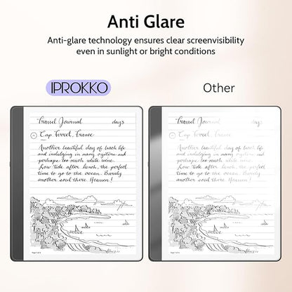 IPROKKO [2 Pack] Anti Blue Light Screen Protector for 10.2" Kindle Scribe 2024/2022 2nd/1st Gen Protective Film, Easy Install Eyes Friendly High Clarity Anti Glare eBook Reader Screen Filter Compatible with Tablet Boox Note Air, TouchPad D10