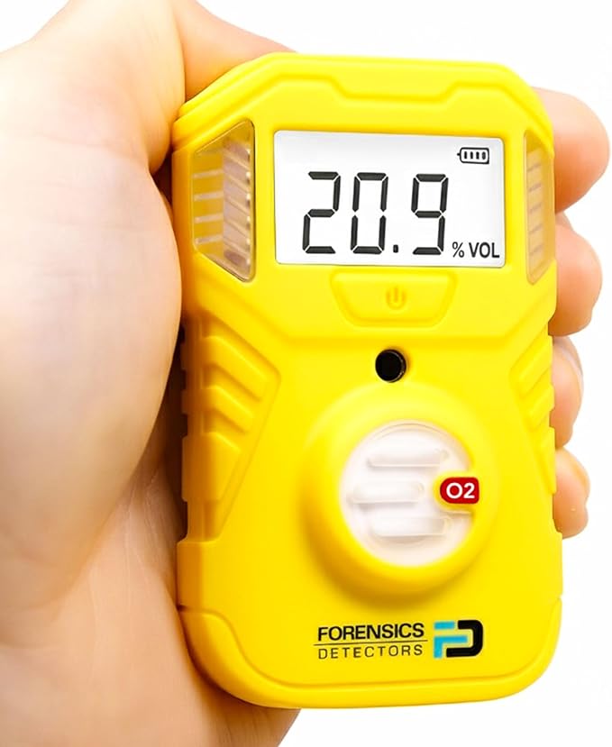 Oxygen Detector | OSHA Alarms | 2-Year Battery Life | 10ft Drop Test Pass | IP67 Waterproof | USA NIST Calibrated