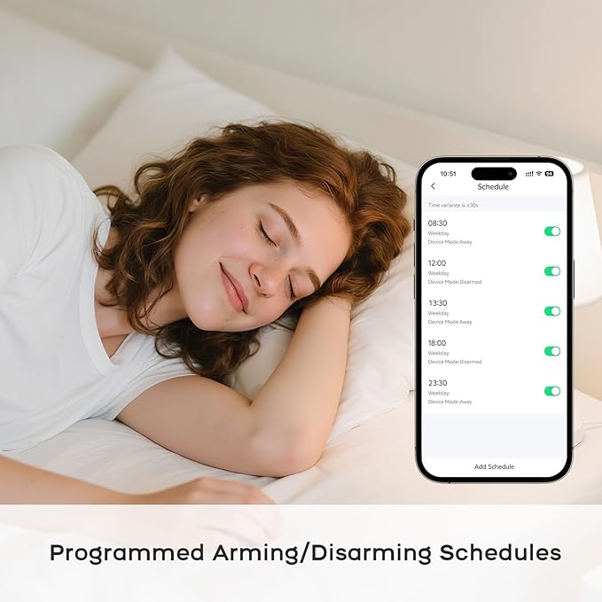 PGST WiFi Wireless Home Alarm System - 2025 Home Security System, 10-Minute Installation, 4 Door & Window Sensors + 2 Motion Sensors, APP Remote Control, Compatible with Alexa, No Monthly Fee