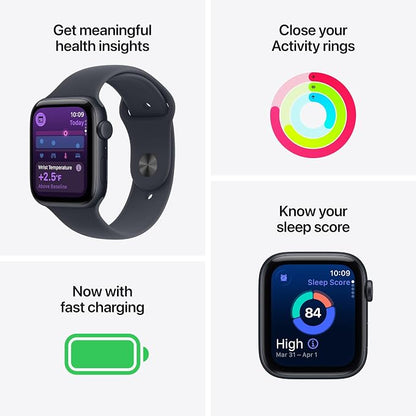 Apple Watch SE 3 [GPS + Cellular 44mm] Smartwatch with Starlight Aluminium Case with Starlight Sport Band - M/L. Fitness and Sleep Trackers, Heart Rate Monitor with AppleCare+ (2 Years)