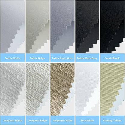 Motorized Blinds with Remote, Blackout Smart Blinds for Windows Automatic Shades Compatible with Alexa, Motorized Shades Customized for Bedroom Home Office (Multicolor Fabric Sample)