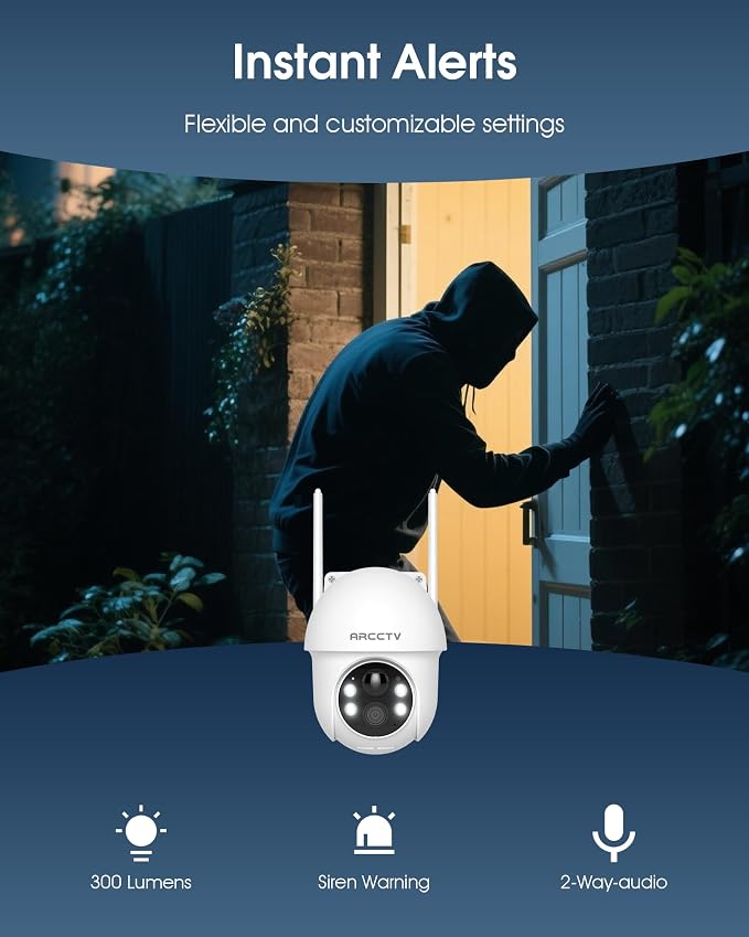 ARCCTV Security Cameras Outdoor Wireless 4MP Solar WiFi (4 Pack)