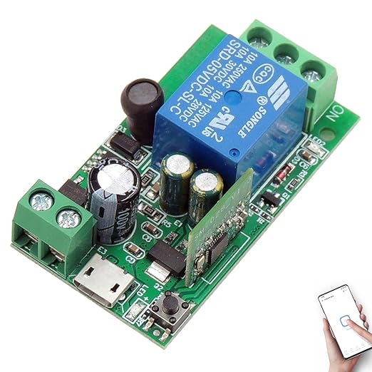 DieseRC 1 Channel WiFi Smart Switch, DC 5V 12V 24V 36V Passive Output Relay Module Ewelink APP WiFi Control Compatible with Alexa/Google Home, Inching/Self-Locking Switch