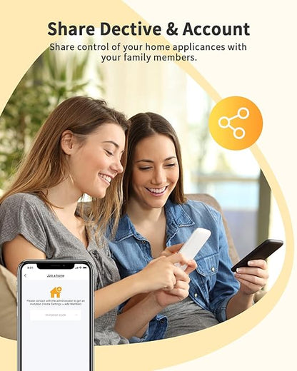 Smart Plug with Remote, 2.4GHz Wi-Fi & RF433 Wireless Remote Control Outlet Light Switch NO Neutral Wire Required, Works with Smart Life/Tuya APP, Compatible with Alexa/Google Home, White