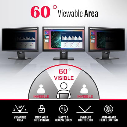 45 Inch Privacy Screen Filter for 32:9 Curved Ultrawide Gaming Monitor | Privacy Shield | Anti Glare | Anti-Blue Light | Eye Protection | Anti Spy | Computer Security Private Filter Protector