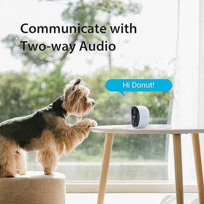 Zmodo Outdoor Wireless Security Camera -Wire-Free, Rechargeable, Battery Powered Indoor Camera 100-degree view,Night Vision, Motion Detection,2-Way Audio, IP65 Waterproof, Cloud/SD Storage,Alexa-Ready
