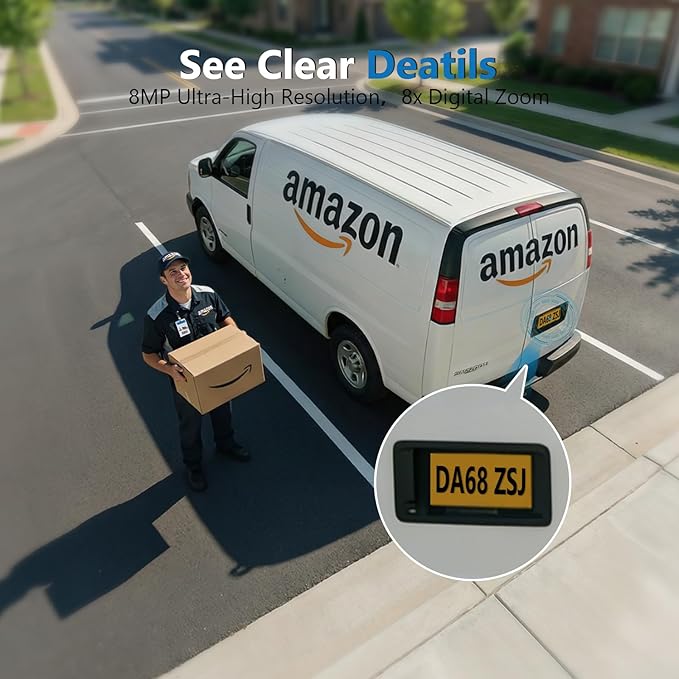 4K Solar Security Cameras Wireless Outdoor with Local Storage Base