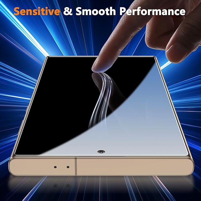 Asstar 2 Pack for Samsung Galaxy S24 Ultra Privacy Screen Protector, [28°Anti-spy] 9H Tempered Glass Film [Support Fingerprint Unlock] [Auto Dust-Elimination Installation] Bubble Free, Case Friendly