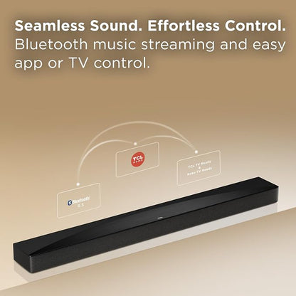 TCL Q65H 5.1 Surround Sound Bar with Wireless Subwoofer for Smart TV | Dolby Atmos DTS:X Calibration | 580W Power Bluetooth Home Theater Speaker with Bass | App Control & Remote Control | Latest Model