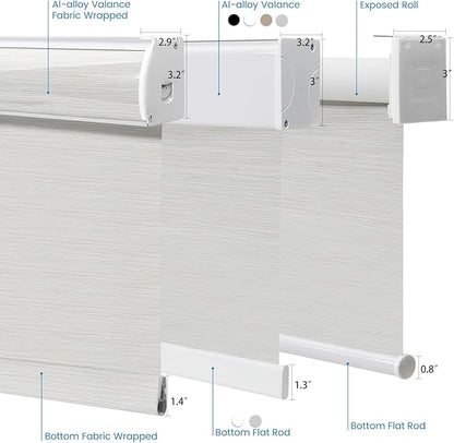 Motorized 100% Blackout Roller Shades – Custom Smart Blinds with Remote Control, Rechargeable Battery or Plug-in Motor, Tuya WiFi Optional, Home & Office Automatic Window Shades (Mocha Gray/CH9565)