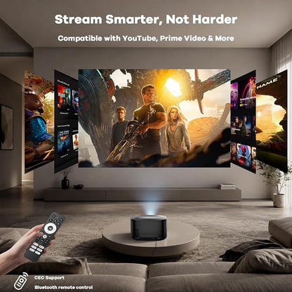 ONOAYO Outdoor-Projector-4K with 60W Dolby Audio and Official Licensed Apps