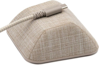 Smartish Magnetic Cord Holder, Cable Wrangler, Nightstand & Desk Organizer | Holds 5 Cords, 2 Cable Clips, Weighted Base, Charger Keeper, Phone Charging Cable Management, Home Office Accessories, Beige