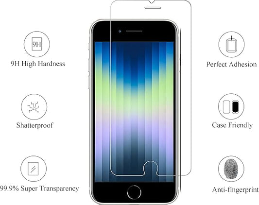 Ailun Screen Protector for iPhone SE 2020/2022 2Pack 0.33mm 4.7 Inch Tempered Glass Case Friendly iPhone SE 2nd/3rd Generation