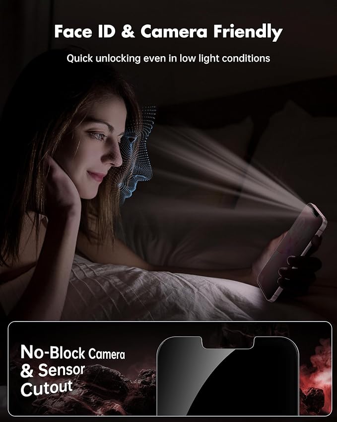 UNBREAKcable Privacy Screen Protector for iPhone 17e, Shatterproof Tempered Glass [True 28°Anti Spy] [9H Hardness] [Easy Installation Frame] Private Protector for iPhone 17e 6.1inch-2 Pack