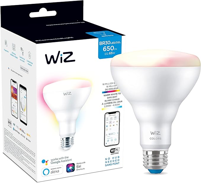 65W BR30 Medium Base Full Colour and Tunable White Smart LED Light Bulb