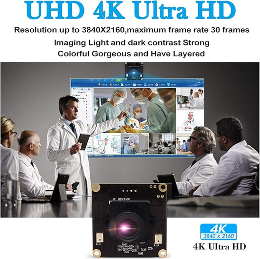 4K USB Camera Sony IMX317 Image Sensor Webcam for Windows Mac Android Linux (3.6mm Lens)